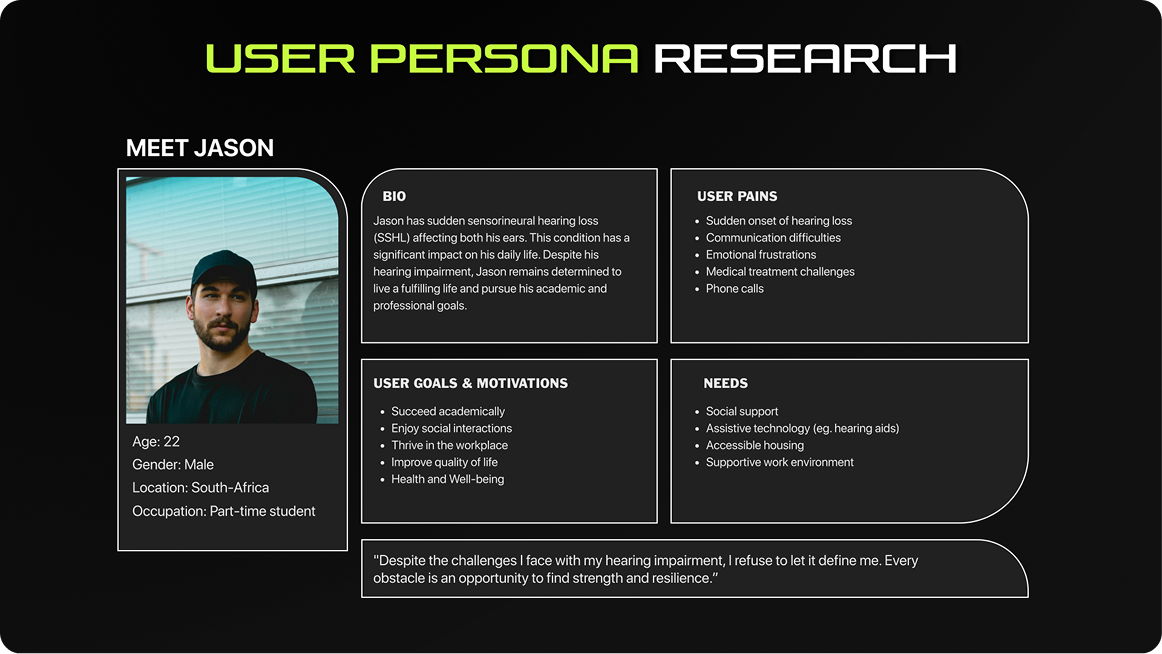 Signwave user persona board